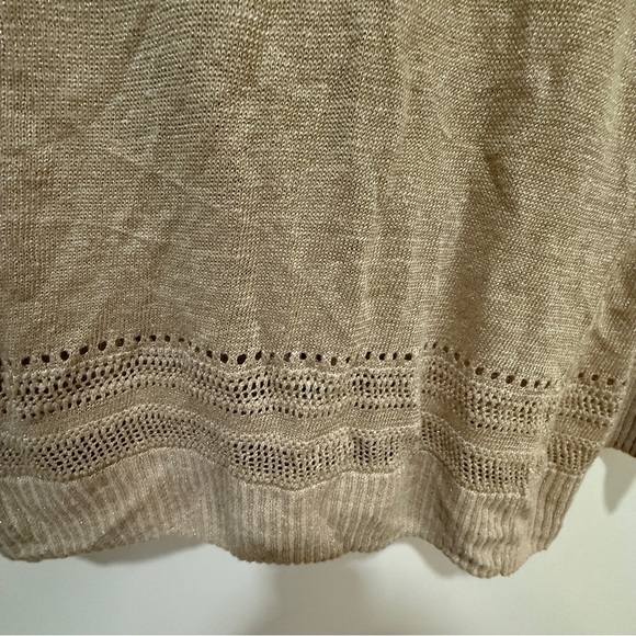 Lilly Pulitzer Gold Metallic Button-Front Cardigan Sweater – Size S - Picture 7 of 12